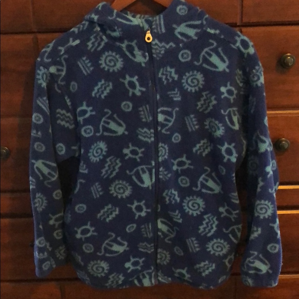 Women’s Lands’ End fleece with hood S/M